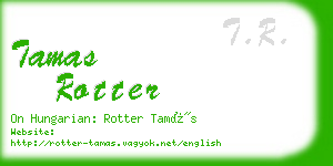 tamas rotter business card